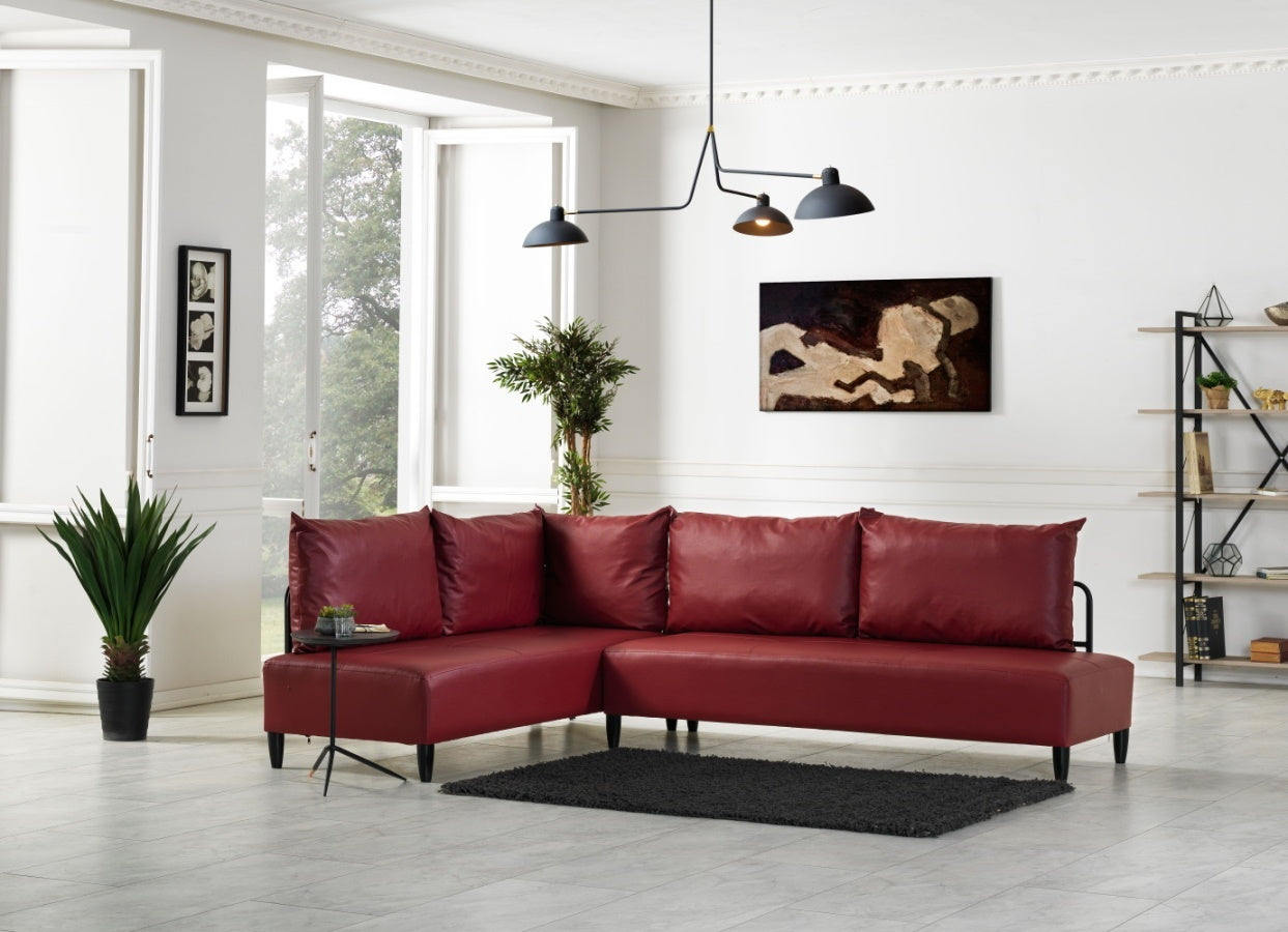 Inferno Metal Frame PU Upholstered Sectional
