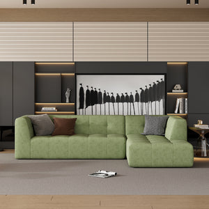 110" Green Modular Sectional