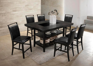 Black 7 Pc Counter Height Set