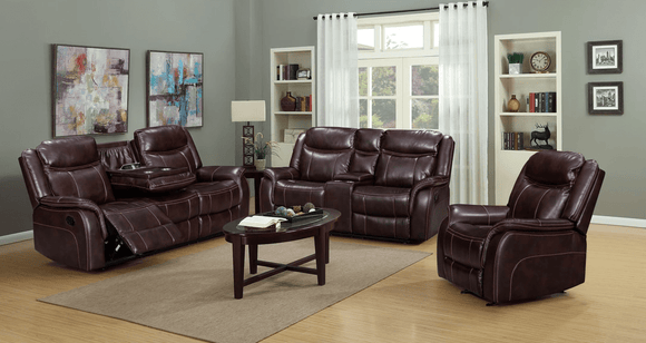 ABIGAIL GEL BROWN 3PC RECLINING SET By HH AVAILABLE IN HOUSTON, DALLAS, AUSTIN, SAN ANTONIO, & NATIONWIDE