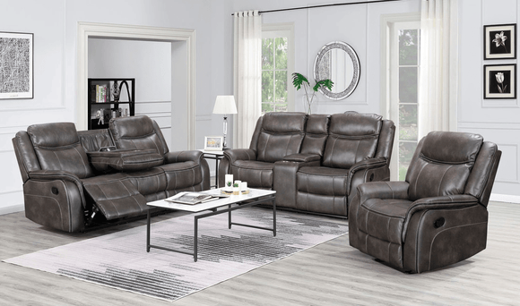 ABIGAIL GEL GREY 3PC RECLINING SET By HH AVAILABLE IN HOUSTON, DALLAS, AUSTIN, SAN ANTONIO, & NATIONWIDE