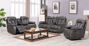 DALLAS GREY 3PC RECLINING SET By HH AVAILABLE IN HOUSTON, DALLAS, AUSTIN, SAN ANTONIO, & NATIONWIDE