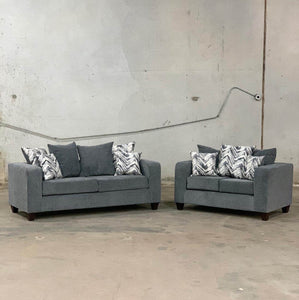 DOVE CHARCOAL 2 PC SOFA & LOVESEAT BY HH AVAILABLE IN HOUSTON, DALLAS, SAN ANTONIO, & AUSTIN  SKU 110 CHARCOAL