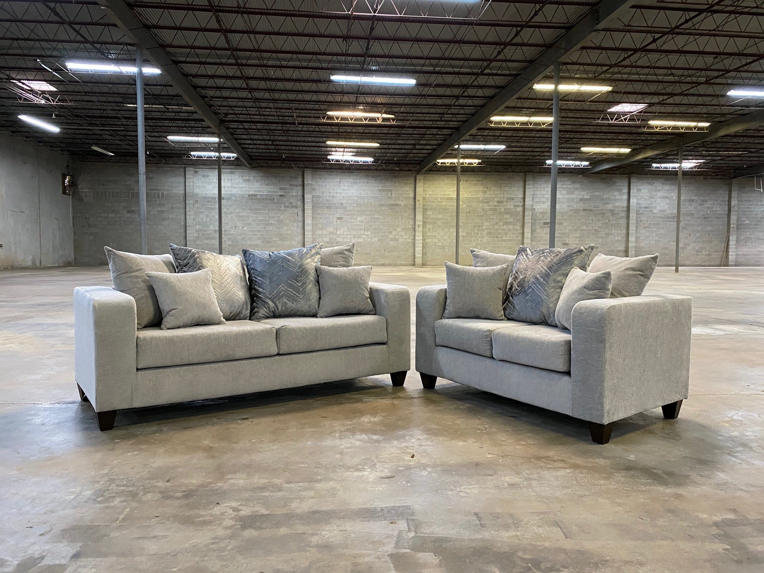 DOVE GRAY 2 PC SOFA & LOVESEAT BY HH AVAILABLE IN HOUSTON, DALLAS, SAN ANTONIO, & AUSTIN  SKU 110 DOVE
