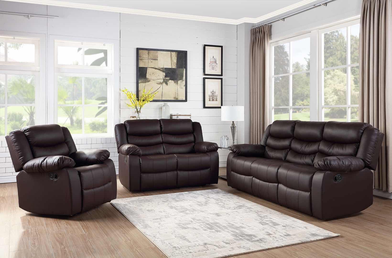 DYNAMO 3PC RECLINING SET IN BLACK  BY HH AVAILABLE IN HOUSTON, DALLAS, SAN ANTONIO, & AUSTIN  SKU DYANAMO-BL