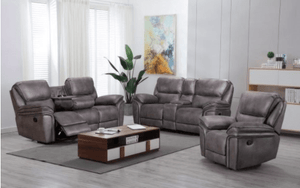 EMILIA GREY 3PC RECLINING SET By HH AVAILABLE IN HOUSTON, DALLAS, AUSTIN, SAN ANTONIO, & NATIONWIDE