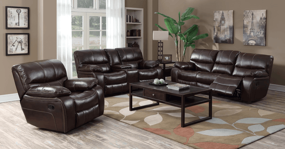 FLORENCE 3PC RECLINING SET IN BROWN BY HH AVAILABLE IN HOUSTON, DALLAS, SAN ANTONIO, & AUSTIN  SKU FLORENCE-BR