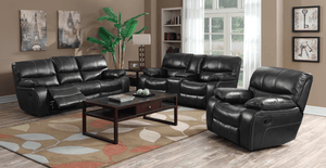 FLORENCE BLACK 3PC RECLINING SET By HH AVAILABLE IN HOUSTON, DALLAS, AUSTIN, SAN ANTONIO, & NATIONWIDE
