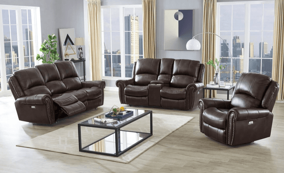 ITALIA POWER TOP GRAIN LEATHER 3 PC RECLINING SET By HH AVAILABLE IN HOUSTON, DALLAS, AUSTIN, SAN ANTONIO, & NATIONWIDE