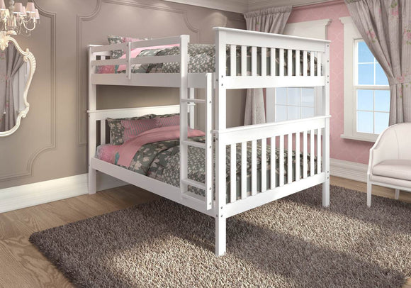 KLEIN FULL/FULL BUNK BED IN WHITE BY HH AVAILABLE IN HOUSTON, DALLAS, SAN ANTONIO, & AUSTIN  SKU 123-WH