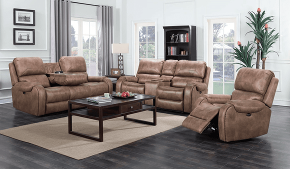 NATALIA BROWN 3PC RECLINING SET By HH AVAILABLE IN HOUSTON, DALLAS, AUSTIN, SAN ANTONIO, & NATIONWIDE