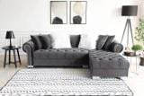 ROYAL 2 PC SECTIONAL IN GREY VELVET BY HH AVAILABLE IN HOUSTON, DALLAS, SAN ANTONIO, & AUSTIN  SKU ROYAL GREY