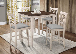 TAHOE 5 PC PUB TABLE DINING SET IN ANTIQUE WHITE BY HH AVAILABLE IN HOUSTON, DALLAS, SAN ANTONIO, & AUSTIN  SKU Tahoe Antique white