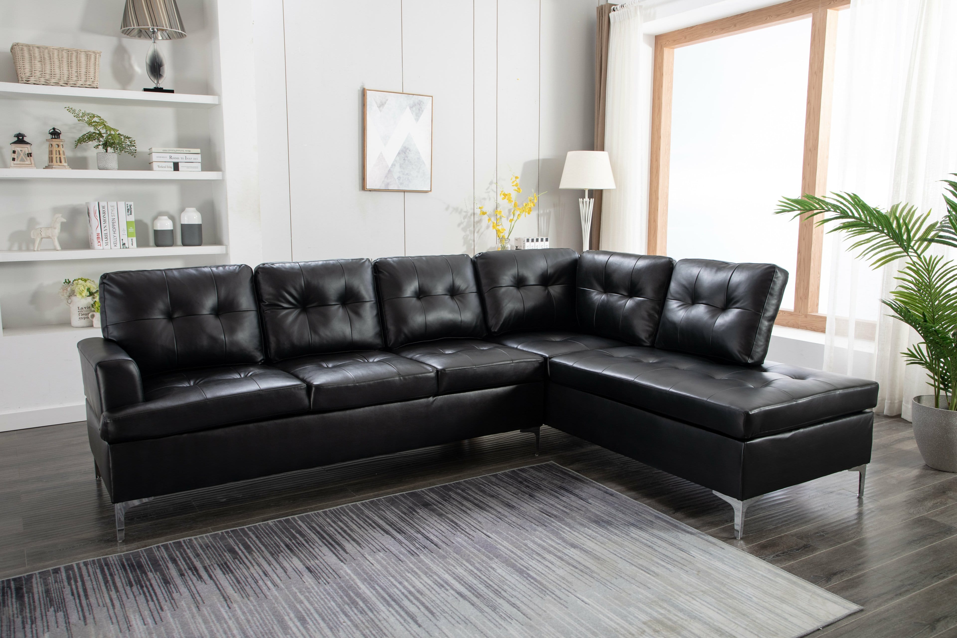 VINTAGE BLACK 2 PC SECTIONAL BY HH AVAILABLE IN HOUSTON, DALLAS, SAN ANTONIO, & AUSTIN  SKU VINTAGE2020