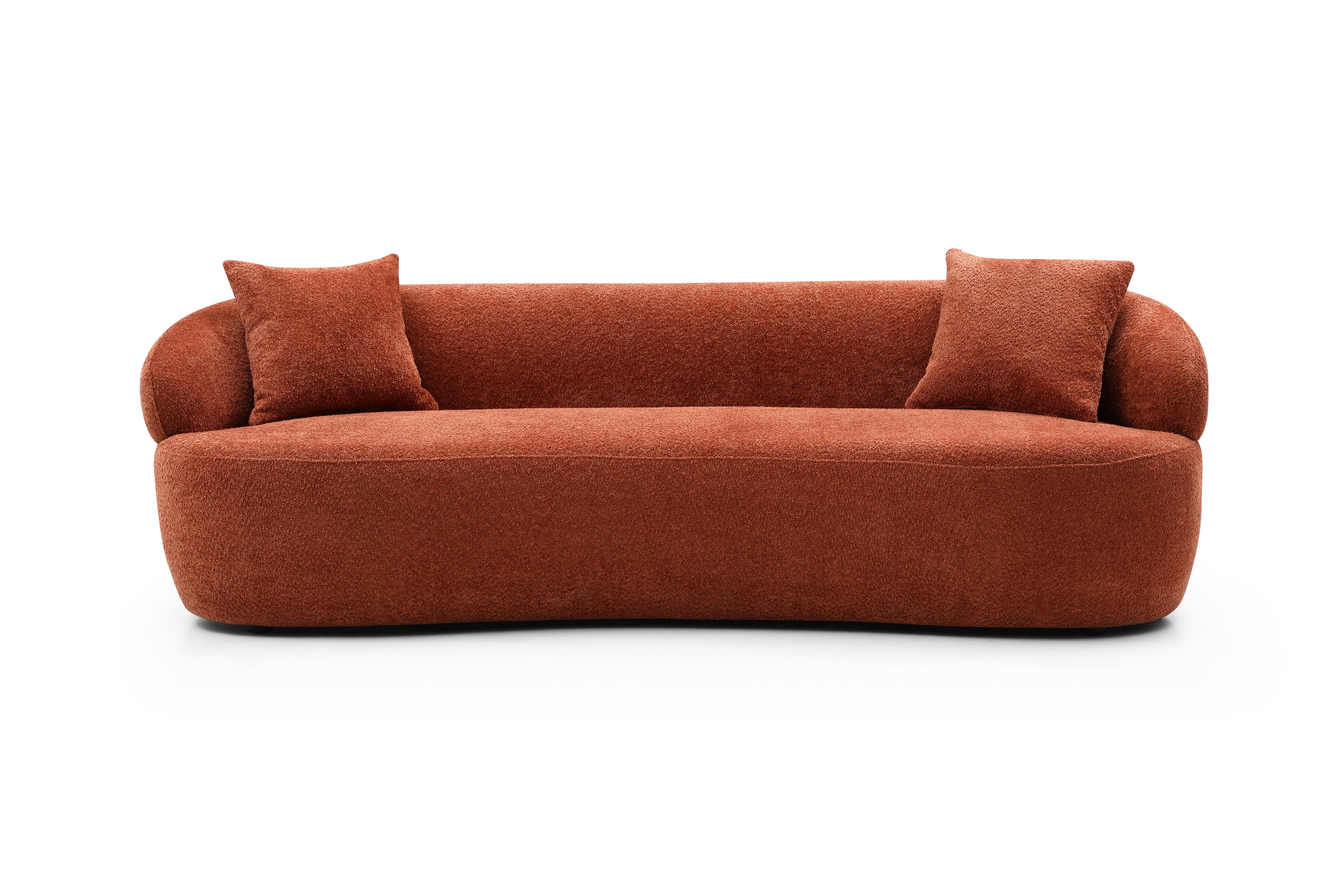 ORANGE Mid Century Modern Boucle sofa