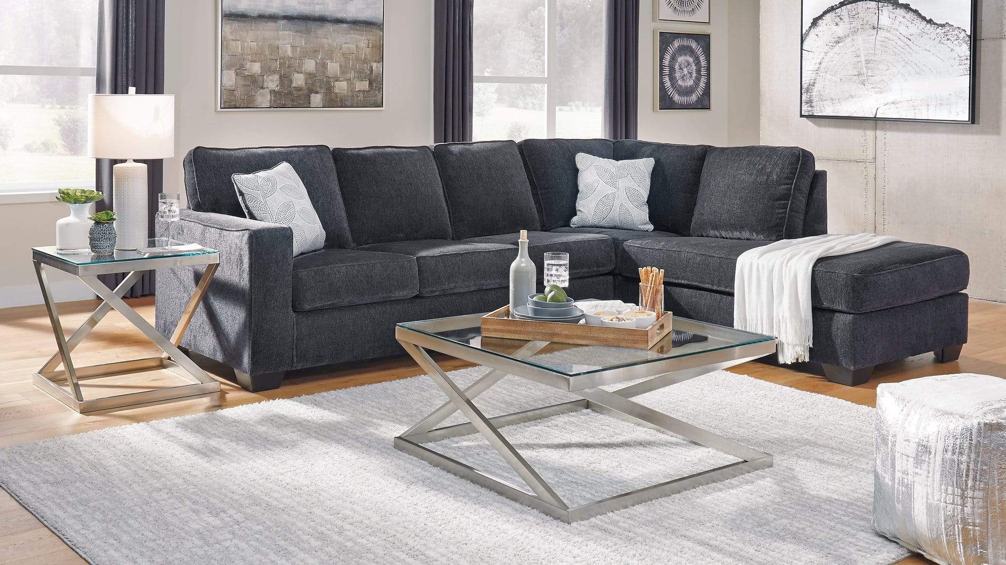 ALTARI SLATE SECTIONAL  BY NEW ERA AVAILABLE IN HOUSTON, DALLAS, SAN ANTONIO, & AUSTIN  SKU NE-87213