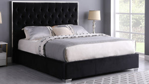 MODERN ROSE BLACK PLATFORM BED 60 INCH HEADBOARD BY NEW ERA AVAILABLE IN HOUSTON, DALLAS, SAN ANTONIO, & AUSTIN  SKU B600-BK