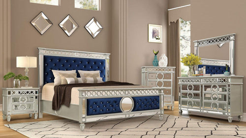 BELLA BLUE 7 PC COMPLETE BEDROOM SET BY NEW ERA AVAILABLE IN HOUSTON, DALLAS, SAN ANTONIO, & AUSTIN  SKU B1852