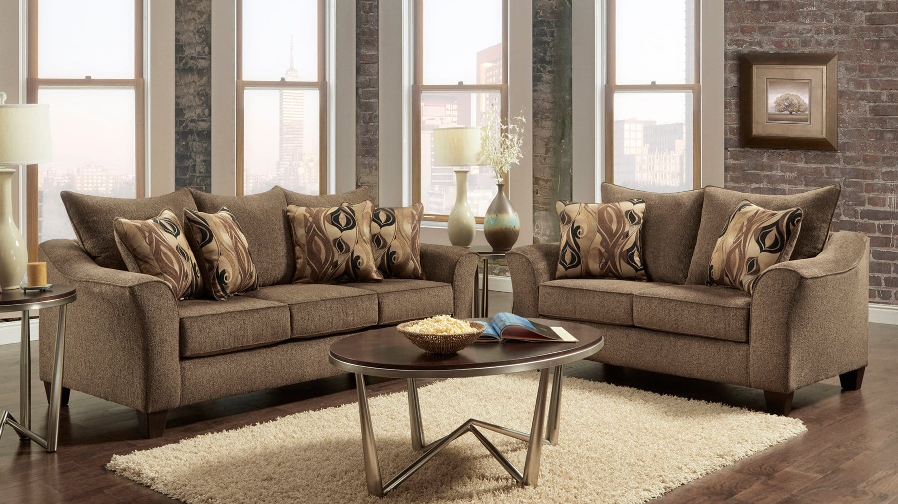 CAMERO CAFE SOFA & LOVESEAT BY NEW ERA AVAILABLE IN HOUSTON, DALLAS, SAN ANTONIO, & AUSTIN  SKU S7703CF
