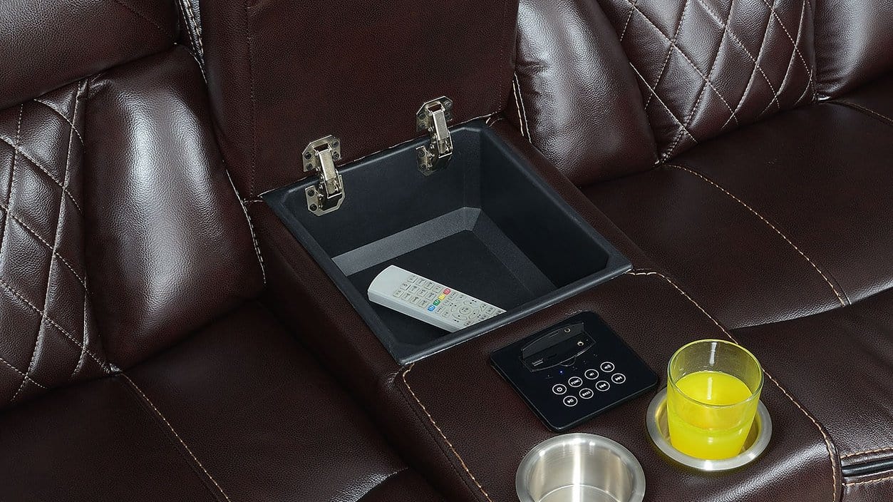 PARTY TIME BROWN RECLINING SOFA & LOVESEAT BY NEW ERA AVAILABLE IN HOUSTON, DALLAS, SAN ANTONIO, & AUSTIN  SKU S2020BR