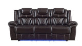 PARTY TIME BROWN RECLINING SOFA & LOVESEAT BY NEW ERA AVAILABLE IN HOUSTON, DALLAS, SAN ANTONIO, & AUSTIN  SKU S2020BR