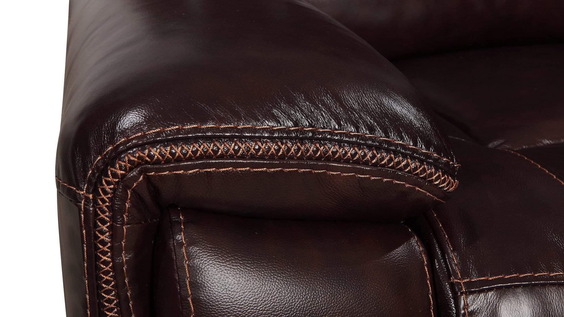 ROSEWOOD DARK BROWN TOP GRAIN LEATHER RECLINING SOFA & LOVESEAT BY NEW ERA AVAILABLE IN HOUSTON, DALLAS, SAN ANTONIO, & AUSTIN  SKU S2226DKBR