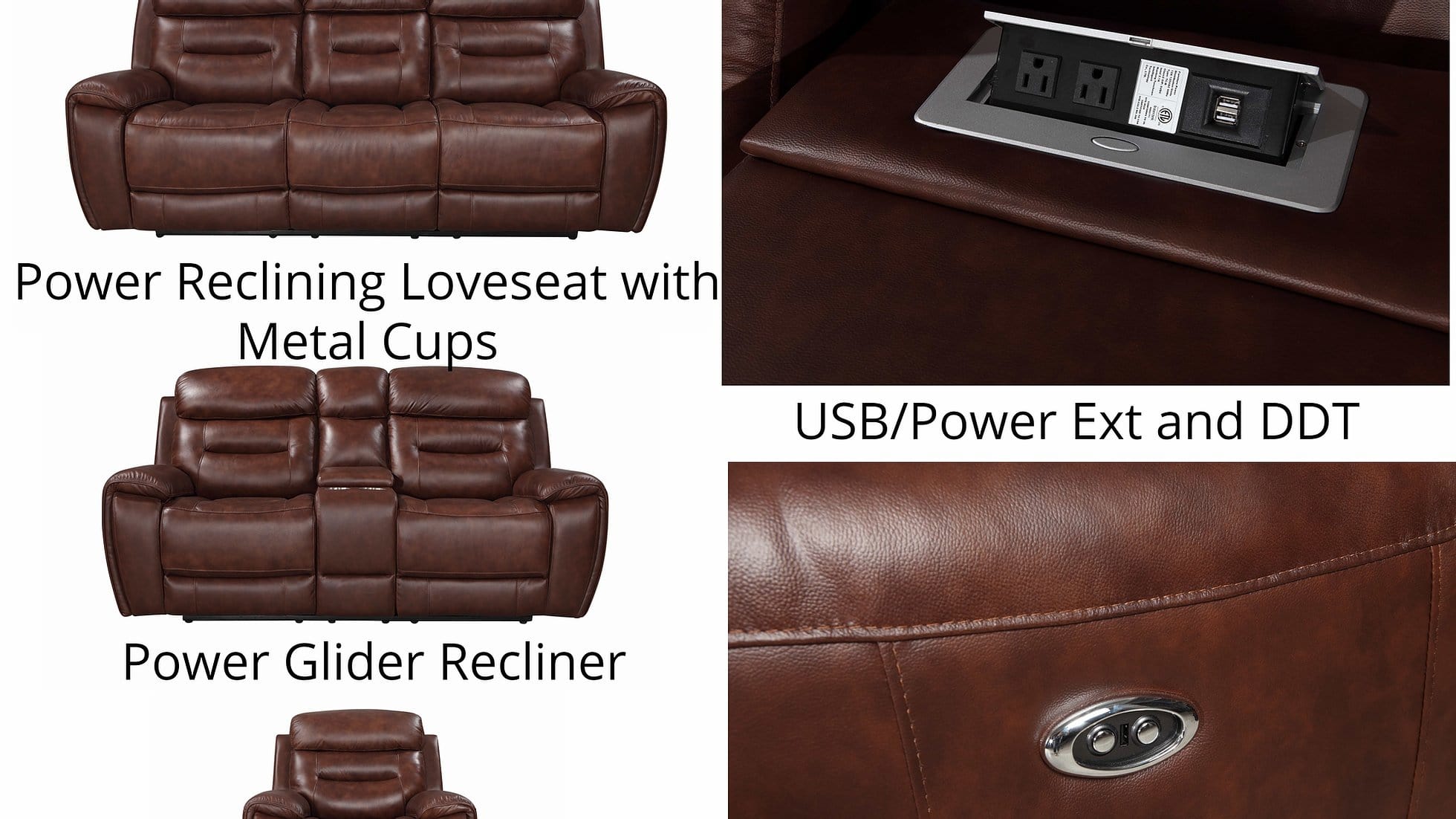 ROSEWOOD LIGHT BROWN TOP GRAIN LEATHER RECLINING SOFA & LOVESEAT BY NEW ERA AVAILABLE IN HOUSTON, DALLAS, SAN ANTONIO, & AUSTIN  SKU S2226LIBR