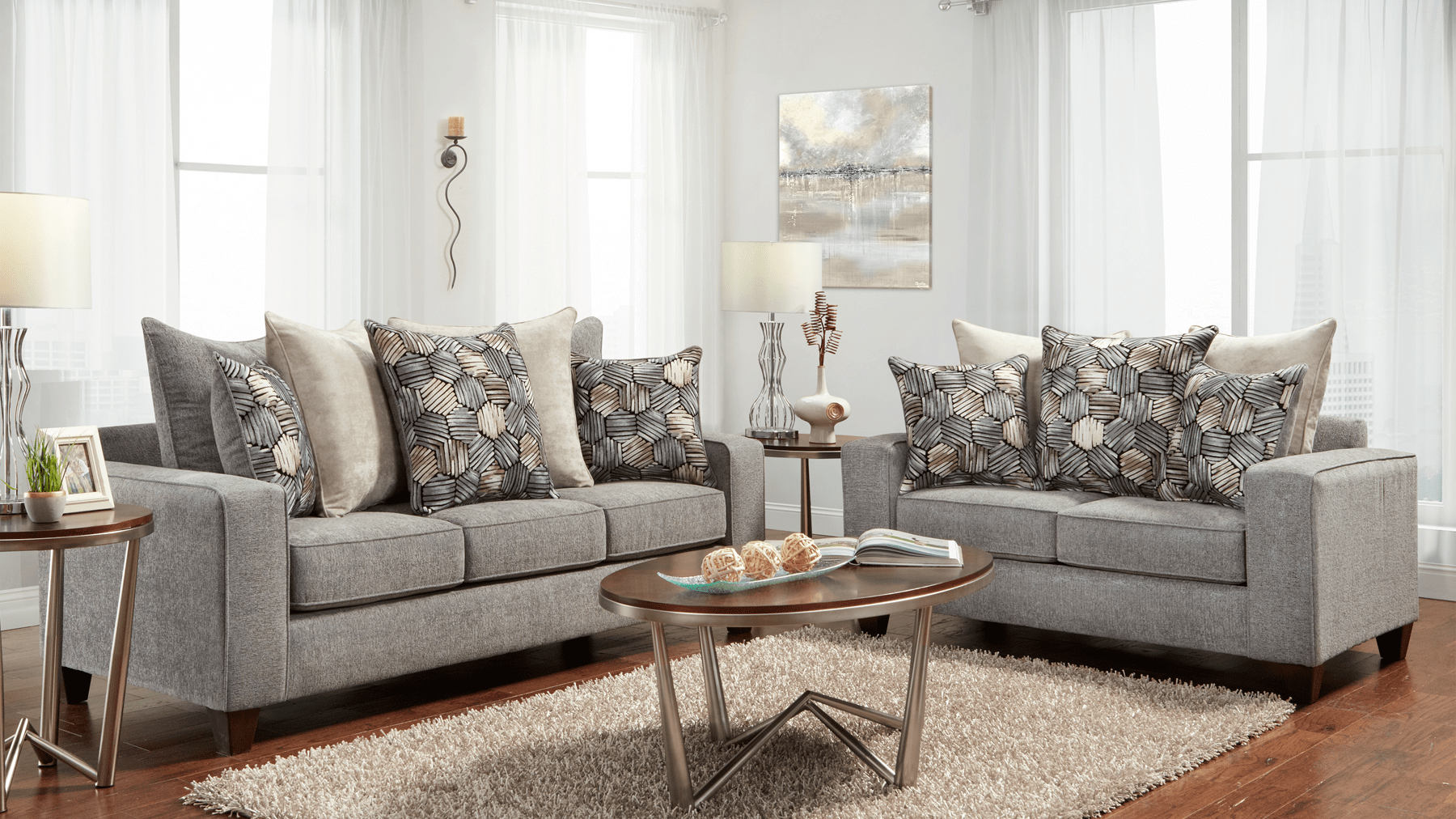 SPARKLE GRAPHITE SOFA & LOVESEAT BY NEW ERA AVAILABLE IN HOUSTON, DALLAS, SAN ANTONIO, & AUSTIN  SKU S5803