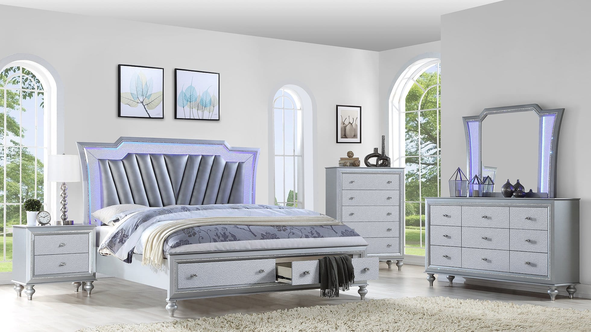 STAR 7 PC COMPLETE BEDROOM SET BY NEW ERA AVAILABLE IN HOUSTON, DALLAS, SAN ANTONIO, & AUSTIN  SKU B710
