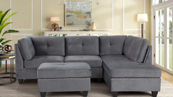 UPTOWN GREY SECTIONAL  BY NEW ERA AVAILABLE IN HOUSTON, DALLAS, SAN ANTONIO, & AUSTIN  SKU S5050