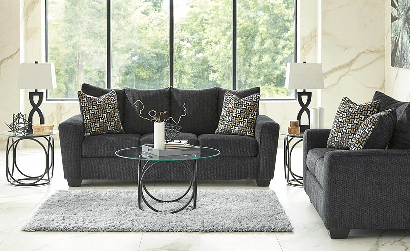 WIXON BLACK SOFA & LOVESEAT BY NEW ERA AVAILABLE IN HOUSTON, DALLAS, SAN ANTONIO, & AUSTIN  SKU NE-57002